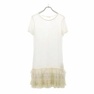 レッドヴァレンティノ(RED VALENTINO)のレッドヴァレンティノ 半袖 ワンピース M ホワイト系 RED VALENTINO レディース(その他)