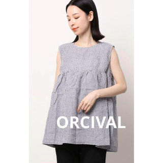 オーシバル(ORCIVAL)の新品タグ付☆ ORCIVAL オーシバル　リネンスリーブレスシャツ(カットソー(半袖/袖なし))