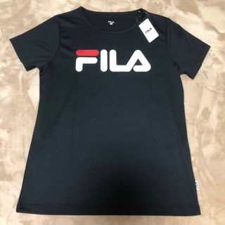 FILA - 新品 FILA フィラ fila レディース 半袖 Tシャツ トップス 黒 L