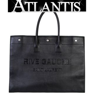 サンローラン(Saint Laurent)の美品 サンローランパリ SAINT LAURENT PARIS RIVE GAUCHE リヴゴーシュ トートバッグ ビジネスバッグ レザー 黒 【64793】(トートバッグ)