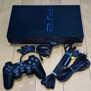 プレイステーション2(PlayStation2)のPS2 本体セット SCPH-50000 ブラック 良動品 ☆4605(家庭用ゲーム機本体)