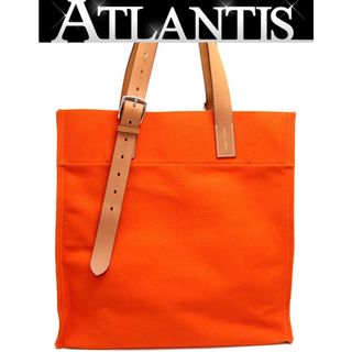 エルメス(Hermes)のエルメス HERMES エトリヴィエールショッピング トートバッグ トワルアッシュ オレンジ □N刻印 【64788】(トートバッグ)