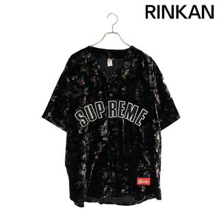 Supreme - シュプリーム  19AW  Floral Velour Baseball Jersey フローラルベロアベースボールジャージー半袖シャツ メンズ XL