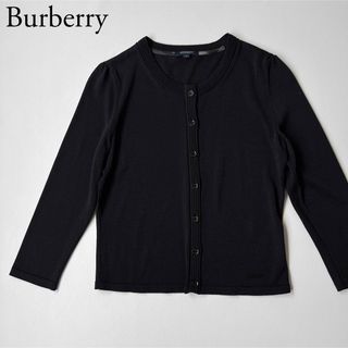 バーバリー(BURBERRY)の美品　BURBERRY LONDON バーバリー　ニットカーディガン　シルク混(カーディガン)