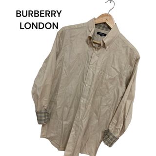 BURBERRY - 【大人気】バーバリーロンドン　長袖シャツ　ノバチェック　ホースロゴ　L