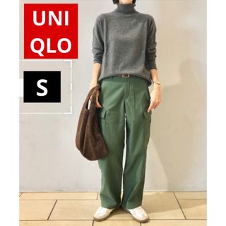 ユニクロ(UNIQLO)の✨UNIQLO ✨カーゴパンツ 【⠀S サイズ⠀】 コットン ミリタリー カーキ(ワークパンツ/カーゴパンツ)