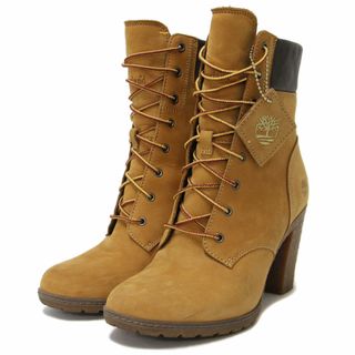 ティンバーランド(Timberland)のTimberland ティンバーランド ブーツ GLANCY 6インチ ウィート 26.0cm ヌバックレザー アンクル イエローブーツ レースアップ ヒール シューズ 靴 カジュアル ヒールブーツ【レディース】【中古】(ブーツ)