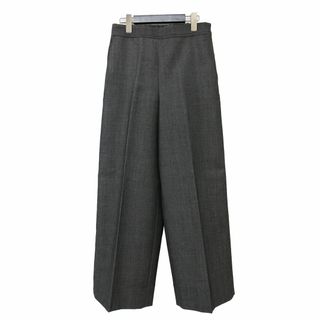 ボールジィ(Ballsey)の美品 Ballsey ボールジー パンツ ワイドパンツ ブラック 黒 36(9号) ウール ツイルクロス センタープレス ハイウエスト ボトムス ズボン 日本製 シンプル オフィス カジュアル スーツ 大人 きれいめ ビジネスパンツ【レディース】【中古】(カジュアルパンツ)