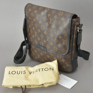 ルイヴィトン(LOUIS VUITTON)の美品◇ルイヴィトン バスMM ショルダーバッグ モノグラムマカサー ブラック(ショルダーバッグ)