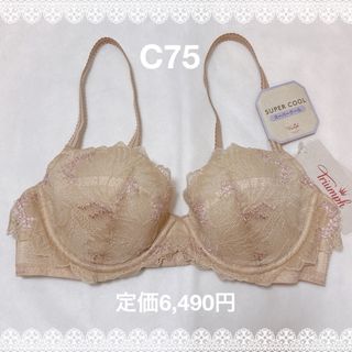 トリンプ　スーパークール　ブラジャー　C75  ベージュ系　新品　匿名配送