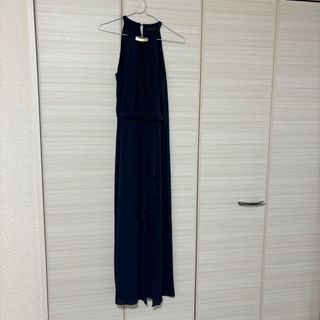 BCBGMAXAZRIA - BCBGMAXAZRIA ネイビー　スリットロングワピース