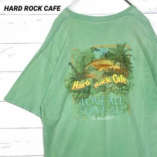 ハードロックカフェ(Hard Rock CAFE)の《希少》HARD ROCK CAFE☆Tシャツ☆ヤシの木☆グリーン☆XL(Tシャツ/カットソー(半袖/袖なし))