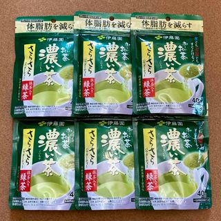 イトウエン(伊藤園)の伊藤園 おーいお茶 濃い茶 さらさらパウダーティー 抹茶入り緑茶 40g 6袋(茶)