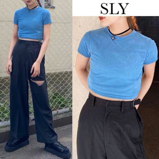 スライ(SLY)のスライ ベロア タイニー ショート Tシャツ(Tシャツ(半袖/袖なし))