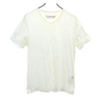 BURBERRY BLACK LABEL - バーバリーブラックレーベル 三陽商会 半袖 Vネック Tシャツ 3 白 BURBERRY BLACK LABEL メンズ