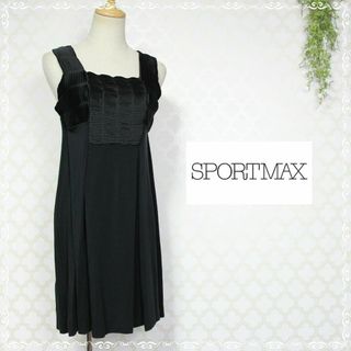 SPORTMAX（MAX MARA） - スポーツマックス マックスマーラ　 ノースリーブ　ワンピース プリーツ S