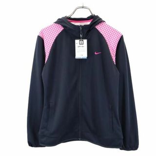 ナイキ(NIKE)の未使用 ナイキ ギンガムチェック トレーニング 長袖 ジップパーカー M ブラック系 NIKE メンズ(パーカー)