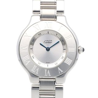 カルティエ(Cartier)のカルティエ マスト21 腕時計 時計 ステンレススチール W10110T2(1330) クオーツ ユニセックス 1年保証 CARTIER  中古(腕時計)