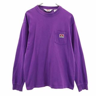 ベンデイビス(BEN DAVIS)のベンデイビス 長袖 Tシャツ L パープル系 BEN DAVIS ロンT ポケT メンズ(Tシャツ/カットソー(七分/長袖))