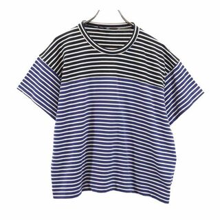ソフィードール ボーダー柄 半袖 Tシャツ 36 青×白×黒 SOFIED'HOORE レディース(Tシャツ(半袖/袖なし))