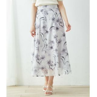 INGNI - 新品 INGNI 花柄 オーガンジースカート オフホワイト FREEsize