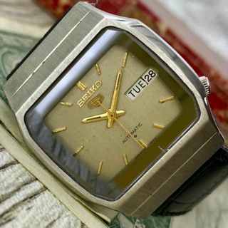 セイコー(SEIKO)の【訳あり】セイコー5 メンズ腕時計 グレー 自動巻き ヴィンテージ(腕時計(アナログ))