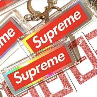 Supreme - 豪華Supremeホログラムトランプ２枚＆シルバートランプチャームキーホルダー⑫