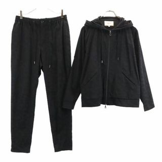 メンズビギ(MEN'S BIGI)のメンズビギ 長袖 ジップパーカー 上下 セットアップ M ブラック系 MEN'S BIGI パンツ メンズ(パーカー)