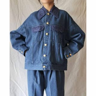 中古】マメクロゴウチ Mame Kurogouchi 21SS コード刺繍 デニム 中古】マメクロゴウチ Mame Kurogouchi 21SS コード刺繍 デニム