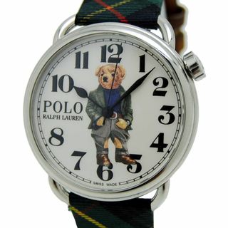 POLO RALPH LAUREN - ポロラルフローレン/POLO RALPH LAUREN/メンズ時計/ポロベアコレクション/ベッドフォードベア/裏スケ/SS×レザー/白【MW1633】