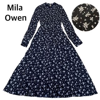 Mila Owen - 美品　ミラオーウェン　Aラインプリーツワンピース　花柄　ロングワンピース　春夏秋