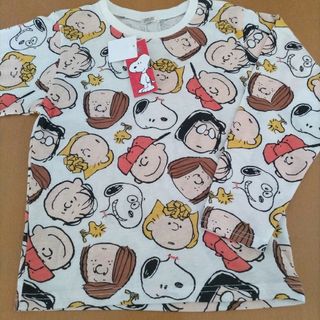 ピーナッツ(PEANUTS)の新品PEANUTSスヌーピー長袖Tシャツ130 総柄(Tシャツ/カットソー)