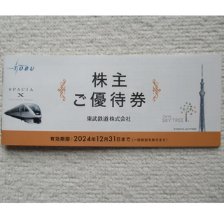 New☆東武鉄道株主優待券(東武動物公園・スカイツリー他) 2024年12月末迄(遊園地/テーマパーク)
