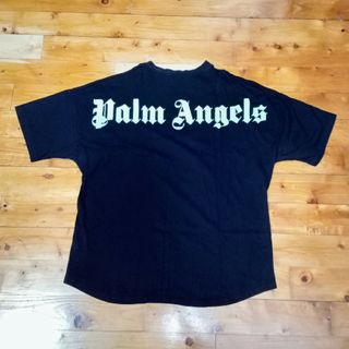 パームエンジェルス(PALM ANGELS)のパームエンジェルス ロゴTシャツ 正規 黒 XL(Tシャツ/カットソー(半袖/袖なし))