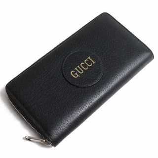 グッチ(Gucci)のGUCCI グッチ ロゴ ジップアラウンド 長財布 ラウンドファスナー ブラック 644102 DJ20N 1000 ユニセックス【中古】(財布)