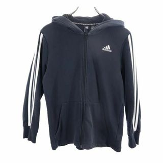 アディダス(adidas)のアディダス スウェット ジップパーカー 160cm ブラック adidas キッズ(その他)