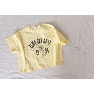 LINDO*キッズ*エルモ*Tシャツ*イエロー*9*110(Tシャツ/カットソー)