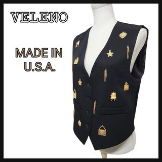 【極美品】VELENO ヴェレーノ アメリカ製 ゴールド チャーム ベスト(ベスト/ジレ)