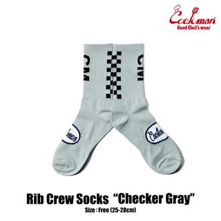 COOKMAN Crew Socks Checker Grayソックス 靴下