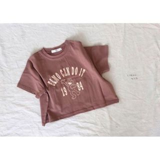 LINDO*キッズ*エルモ*オーバーサイズTシャツ*ブラウン*3*80(Ｔシャツ)