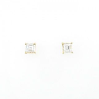 K18YG ダイヤモンド ピアス 0.346CT 0.358CT F VS1-2(ピアス)