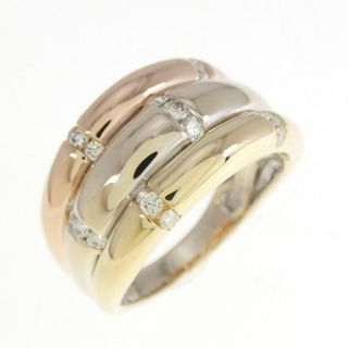 K18スリーカラー ダイヤモンド リング 0.35CT(リング(指輪))