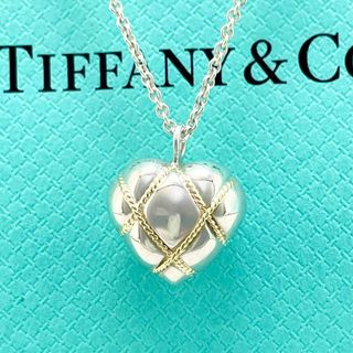 Tiffany & Co. - ティファニーネックレス シルバー K18 750 ハート ロープ コンビ 640