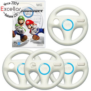 Wii - マリオカートWii　「Wiiハンドル」×4　ハンドル4個セット　説明書なし