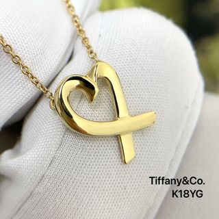 ティファニー(Tiffany & Co.)のティファニー　K18YG ラビングハート　ネックレス(ネックレス)