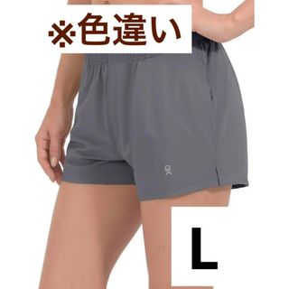 パンツ ボトムス レディース ちゃいろ L アウトドア ジム ブラウン(ショートパンツ)