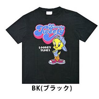 ルーニーテューンズ 半袖 Tシャツ メンズ トゥイーティー 【ブラック】Lサイズ(Tシャツ/カットソー(半袖/袖なし))