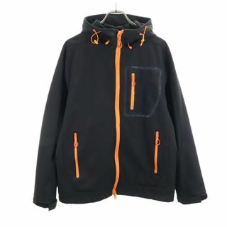 サロモン(SALOMON)のサロモン 長袖 ジップパーカー M ブラック系 SALOMON 裏スリース メンズ(パーカー)