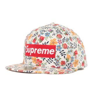 シュプリーム(Supreme)のSupreme シュプリーム キャップ サイズ:7 1/2(59.6cm) 13SS NEW ERA Liberty フローラル柄 ボックスロゴ ベースボールキャップ Floral Box Logo ホワイト コラボ 帽子【メンズ】【中古】(キャップ)