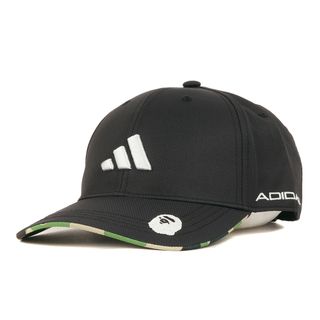 A BATHING APE - 新品 A BATHING APE ア ベイシング エイプ キャップ サイズ:ONE SIZE 23AW adidas ABCカモ 6パネル ゴルフキャップ GOLF CAP ブラック グリーンカモ 迷彩 コラボ 帽子【メンズ】